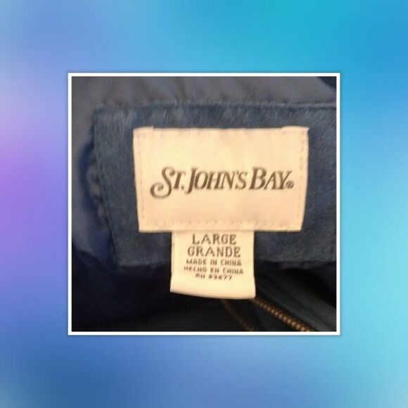 ST. John's Bay Romolite Faux Suede Coat Large With Removable Hood Trimmed In Fox - Picture 5 of 5